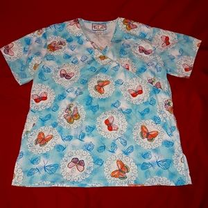 (Butterflies) Scrub Top